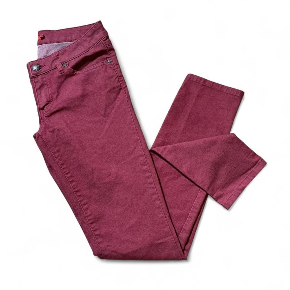 PrAna Women's Burgundy Red Orangic Cotton Skinny Leg‎ Pants Size 4/27